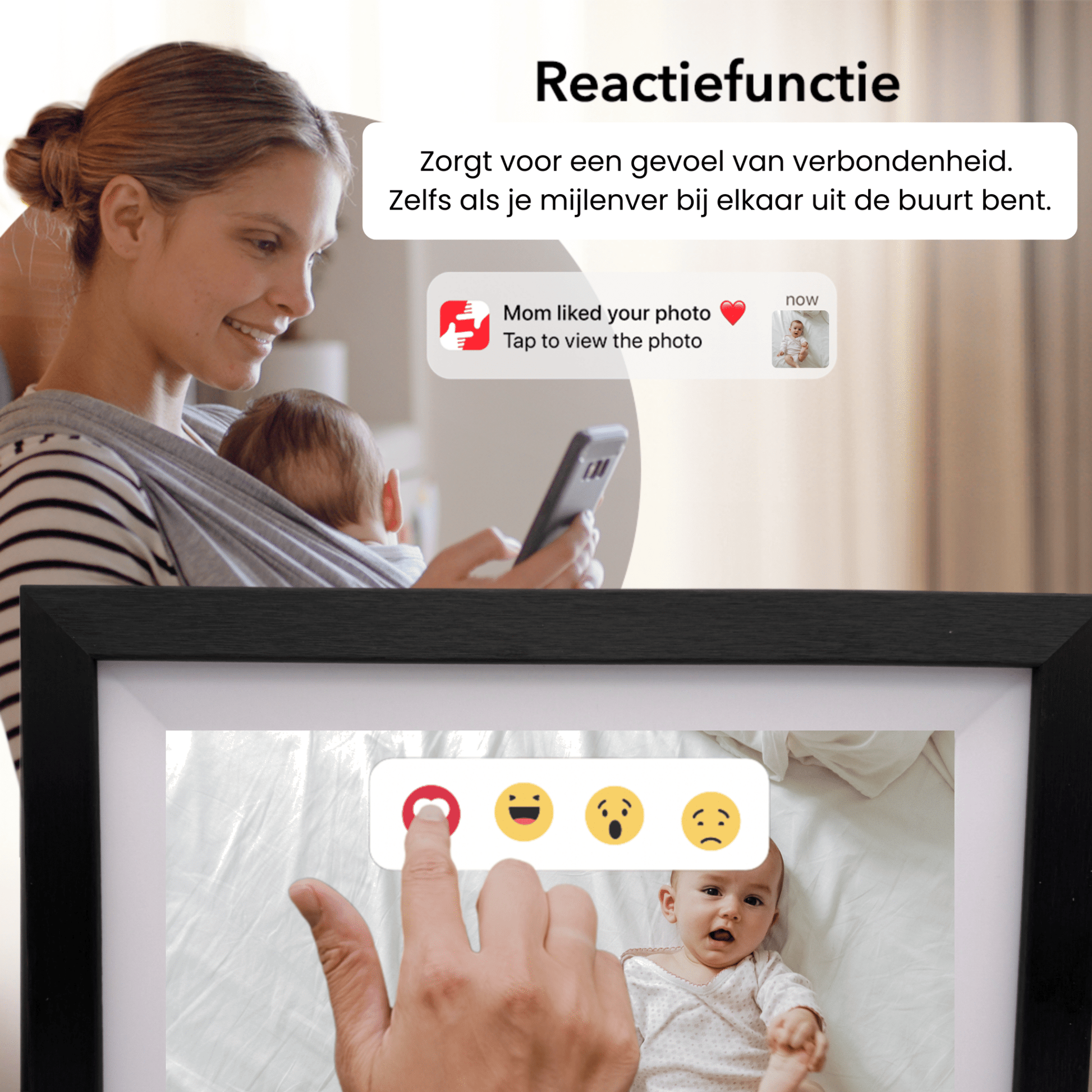 UMBRION - Digitale fotolijst - 10,1" - Donker hout