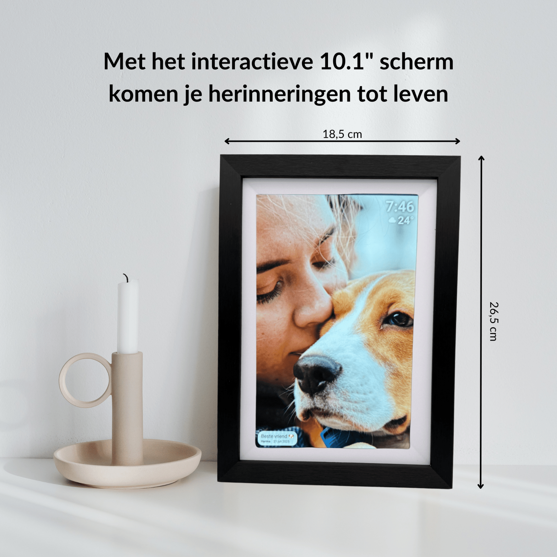 UMBRION - Digitale fotolijst - 10,1" - Donker hout