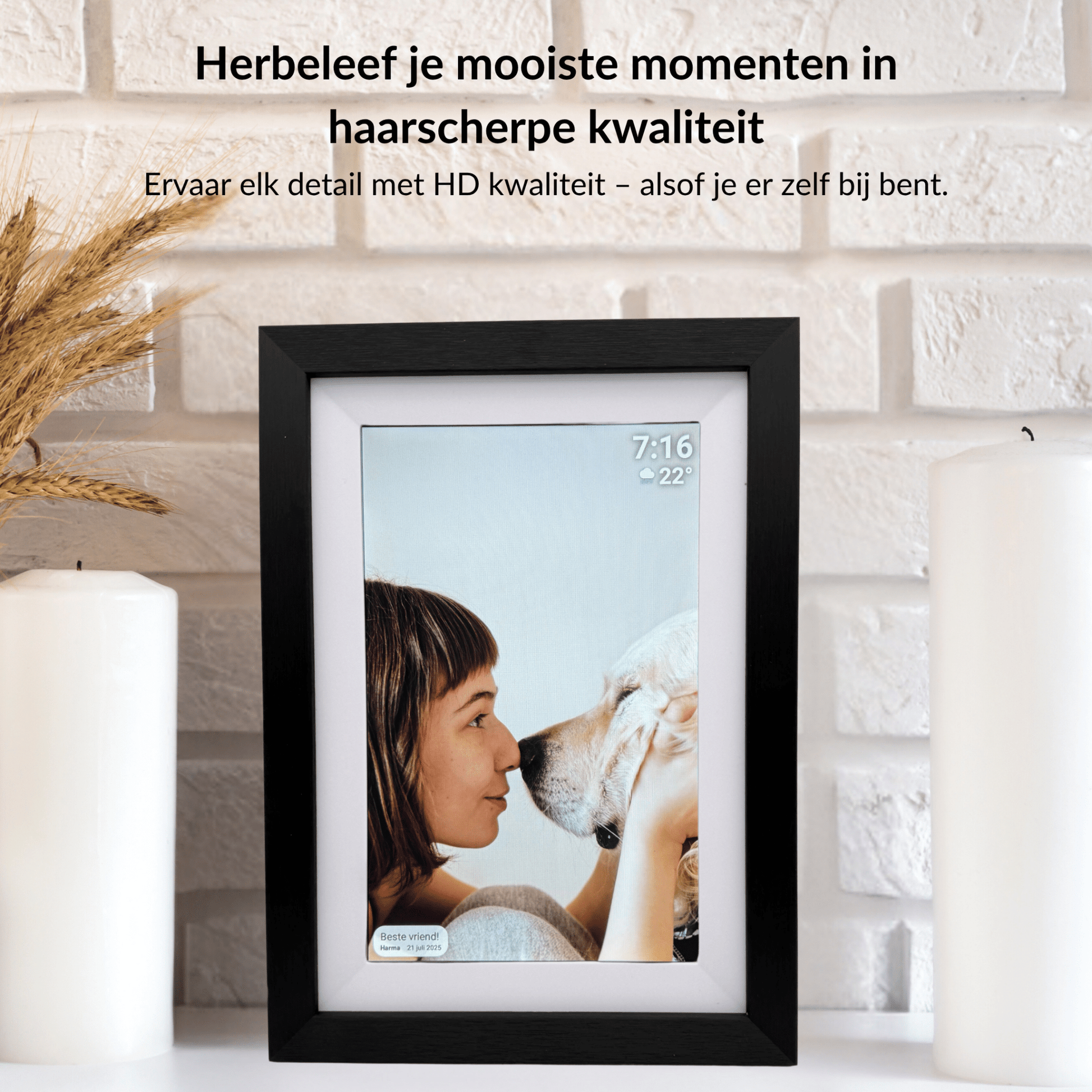 UMBRION - Digitale fotolijst - 10,1" - Donker hout