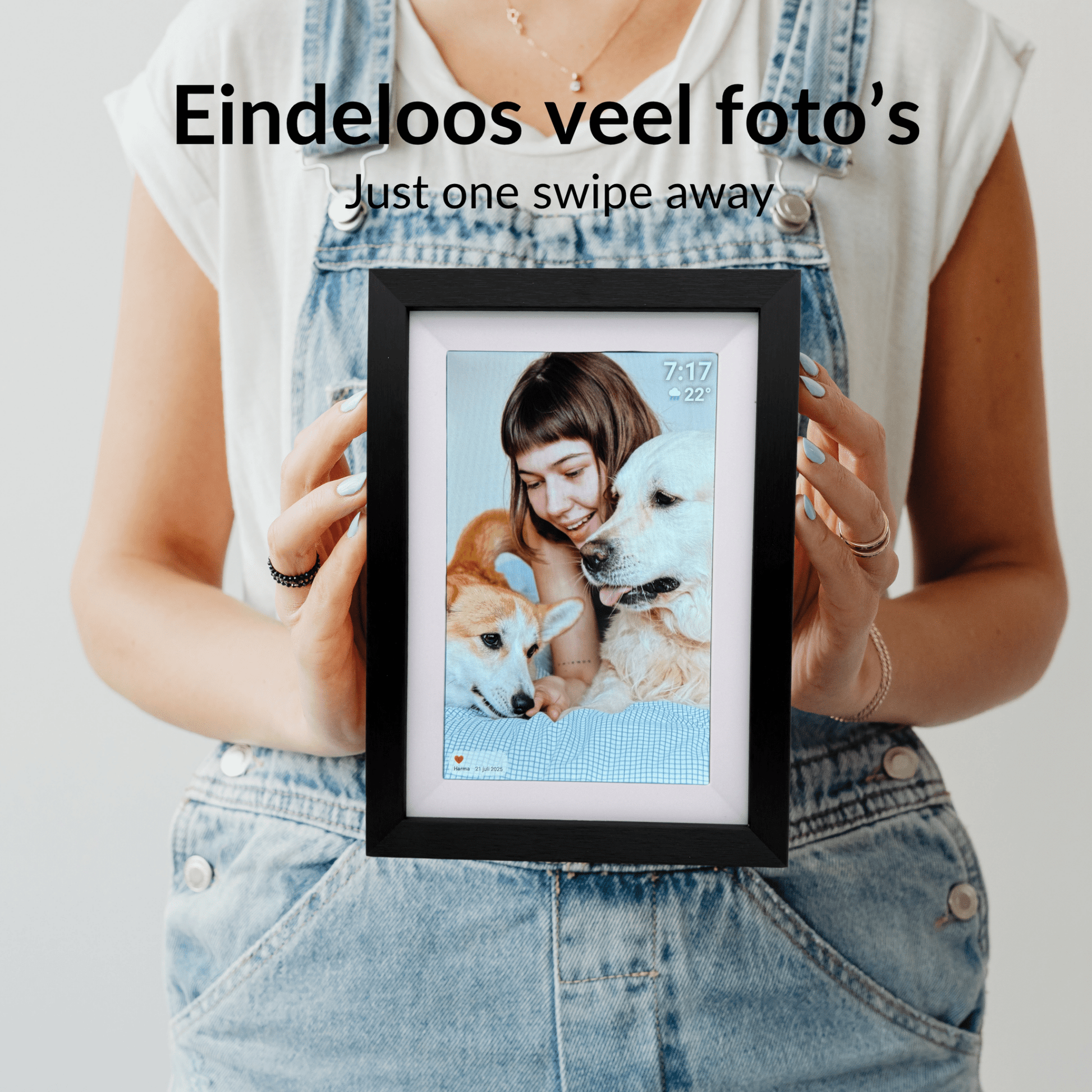 UMBRION - Digitale fotolijst - 10,1" - Donker hout