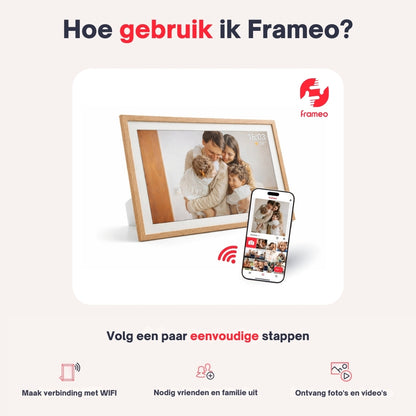 Grote Digitale Fotolijst Hout - 15.6" XL (39.6 cm)