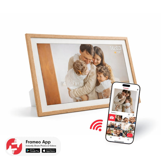 Grote Digitale Fotolijst Hout - 15.6" XL (39.6 cm)