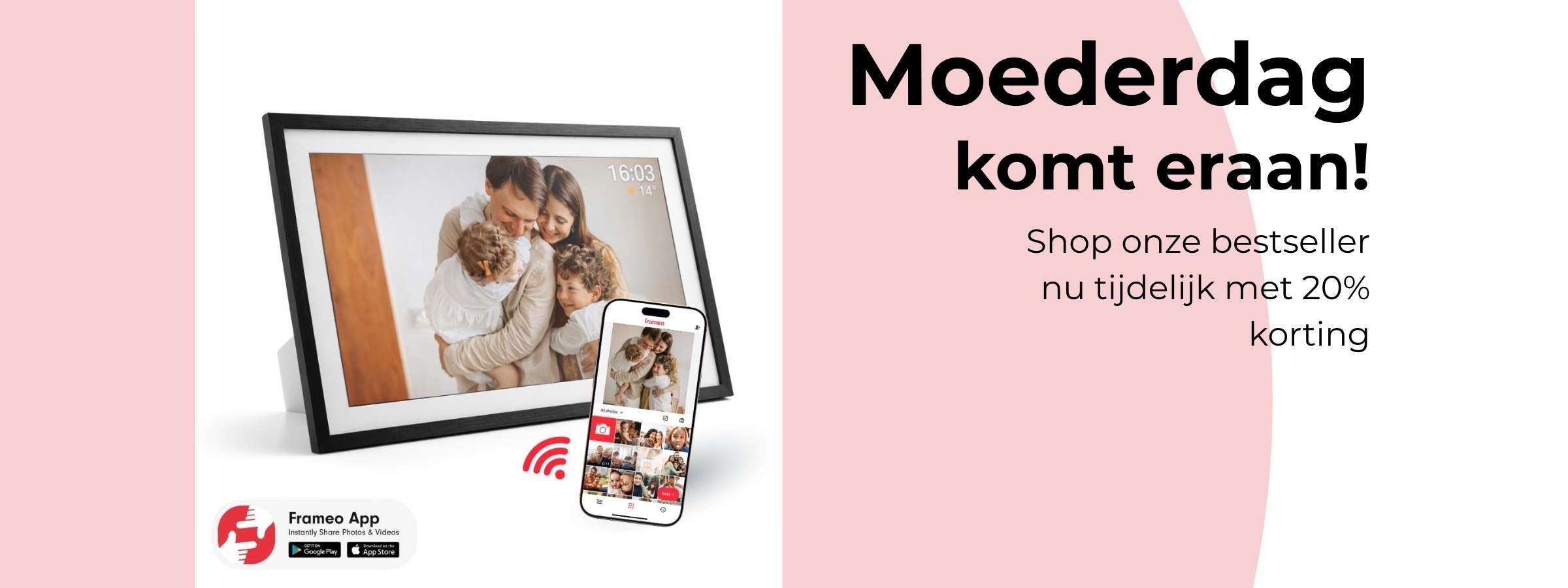 Moederdag digitale fotolijst header