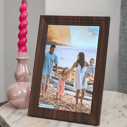 UMBRION - Digitale fotolijst - 10.1" - Bruin houtlook