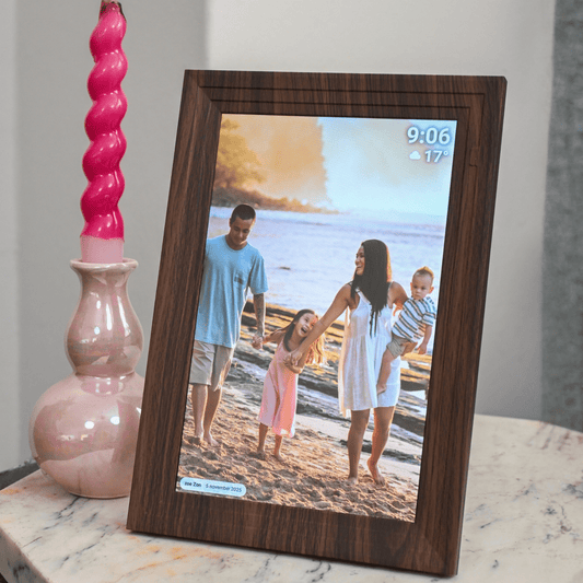 UMBRION - Digitale fotolijst - 10.1" - Bruin houtlook