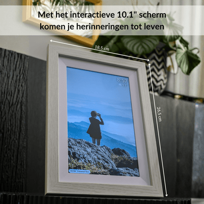 UMBRION - Digitale fotolijst - Grijs hout - 10,1" (25.6 cm)