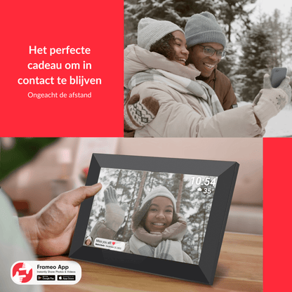 UMBRION - Digitale fotolijst - Grijs hout - 10,1" (25.6 cm)