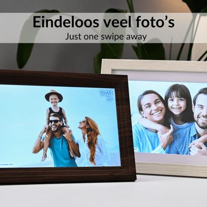 UMBRION - Digitale fotolijst - Grijs hout - 10,1" (25.6 cm)