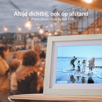 UMBRION - Digitale fotolijst - Grijs hout - 10,1" (25.6 cm)