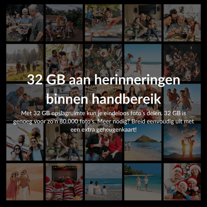 UMBRION - Digitale fotolijst - Grijs hout - 10,1" (25.6 cm)